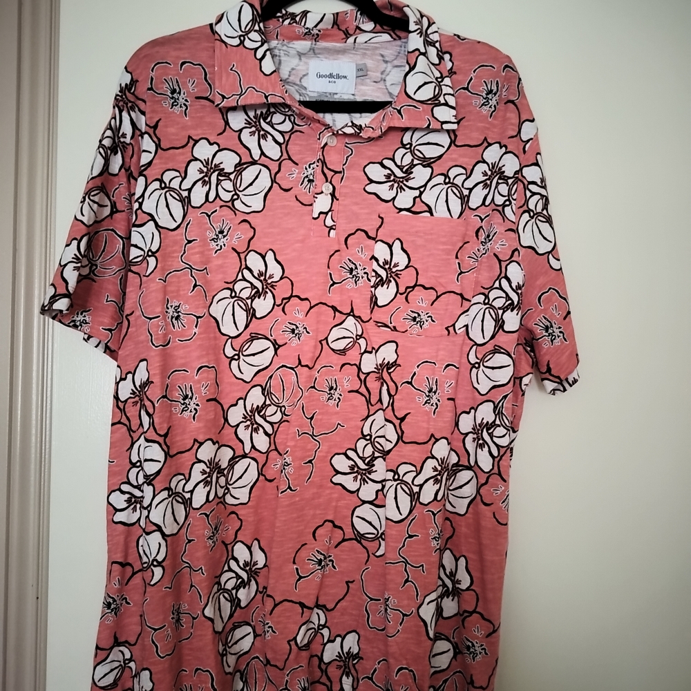 Goodfellow & Co Men's Pink Floral Shirt
